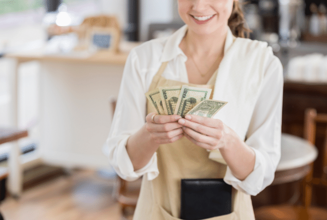 Restaurant cash tips