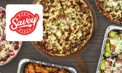 Red's Savoy Pizza and logo
